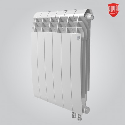 Биметаллический радиатор Royal Thermo Biliner 500 VD Bianco Traffico с нижним подключением 10-секций