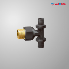 Тройник Varmega Slide-fit с наружной резьбой